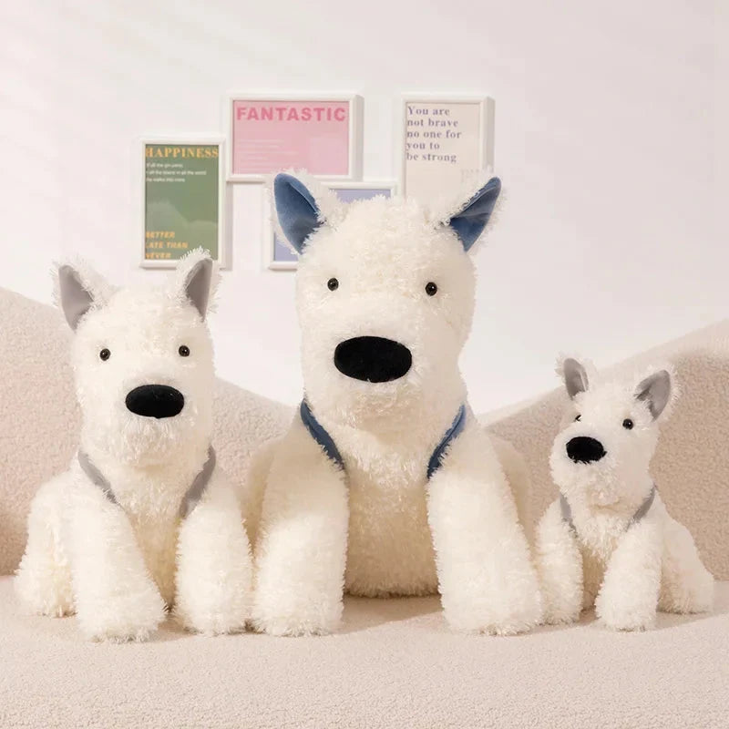 Adorable Schnauzer Plush Toy with Shark Bag Design