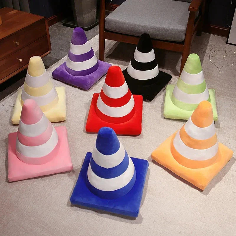 Cuddle-Friendly Plush Traffic Cones