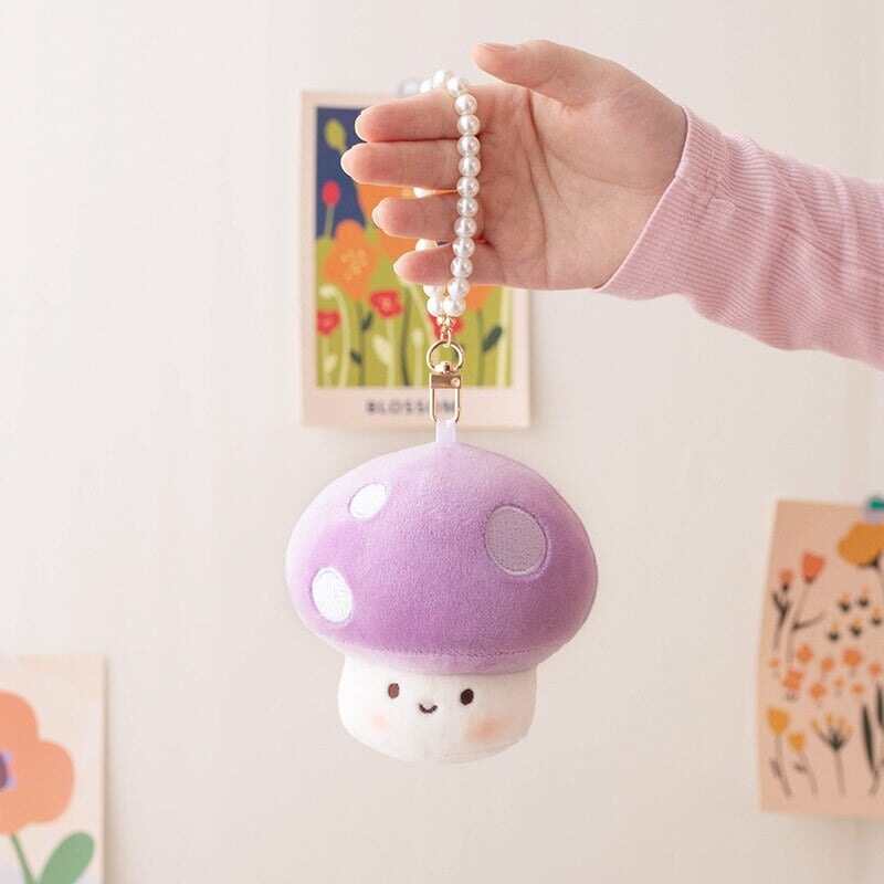Adorable Squishy Mushroom Plush Keychain Companions