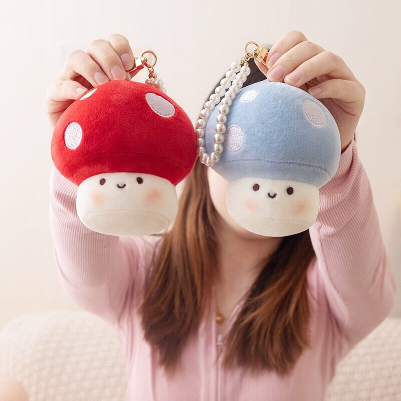 Adorable Squishy Mushroom Plushie Keychains for Extra Cuteness!
