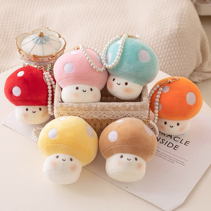 Adorable Squishy Mushroom Plush Keychain Companions