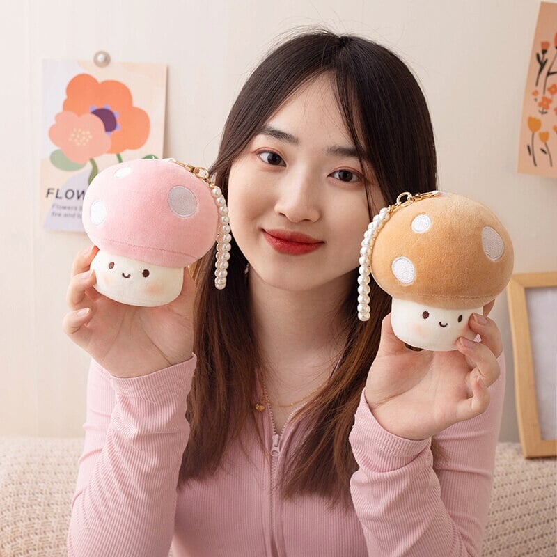 Adorable Squishy Mushroom Plushie Keychains for Extra Cuteness!