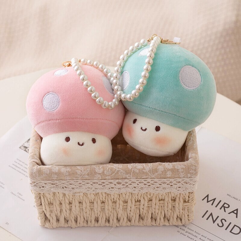 Adorable Squishy Mushroom Plush Keychain Companions