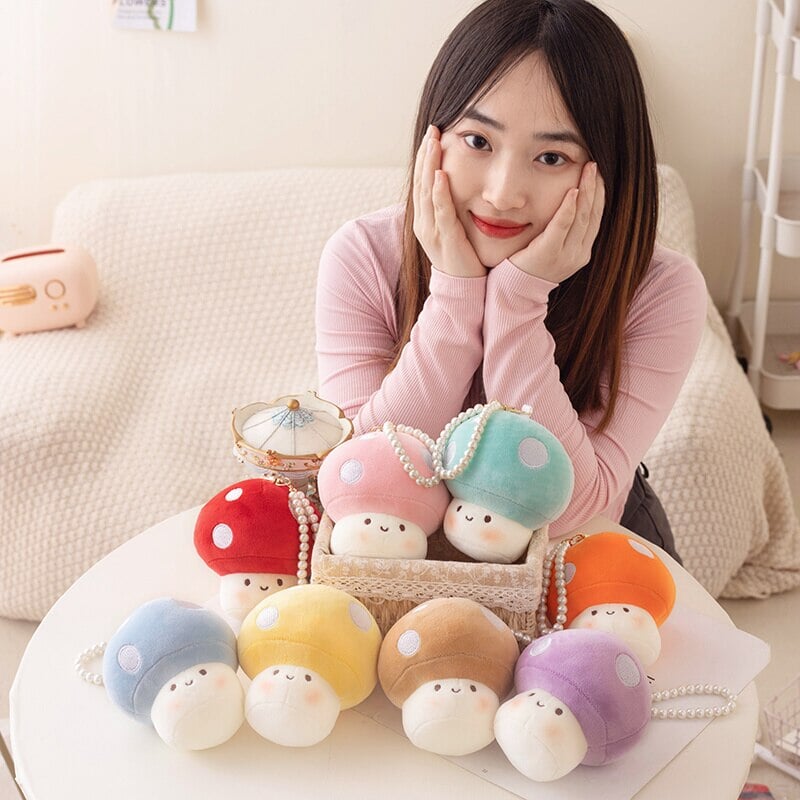 Adorable Squishy Mushroom Plush Keychain Companions