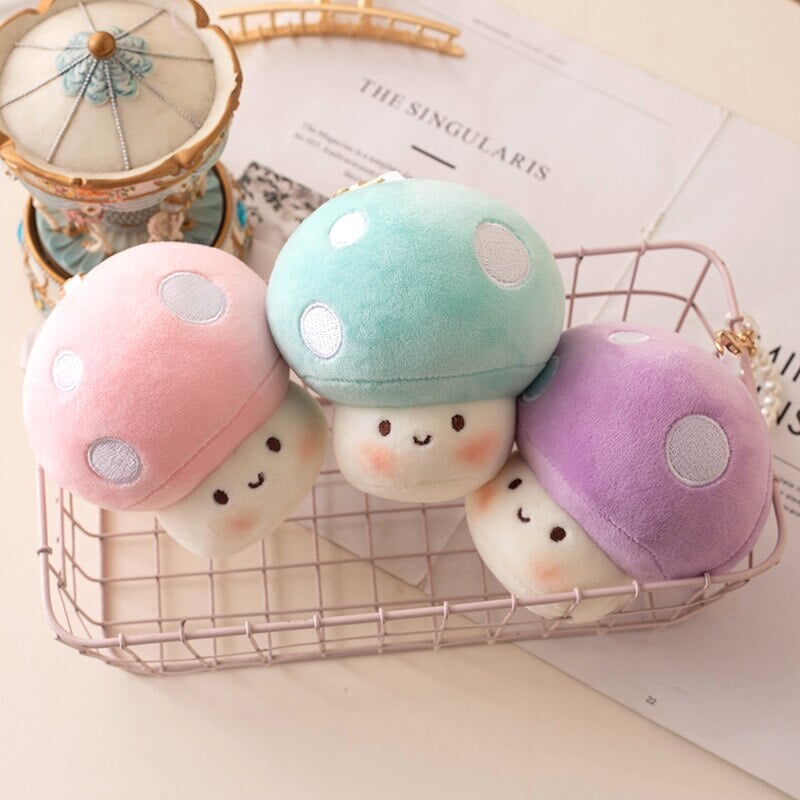 Adorable Squishy Mushroom Plush Keychain Companions