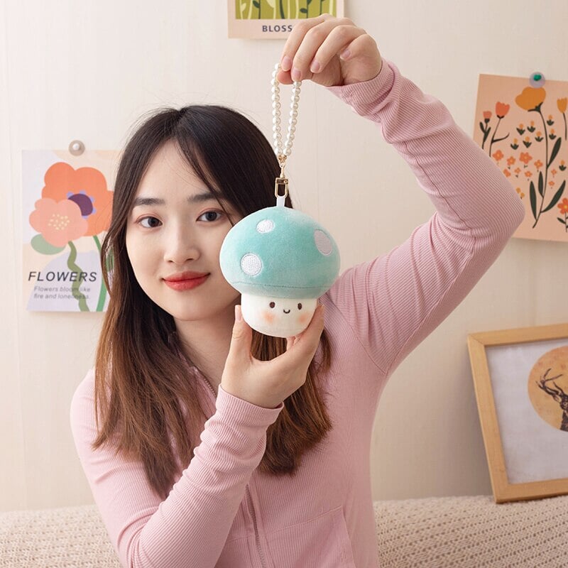 Adorable Squishy Mushroom Plush Keychain Companions