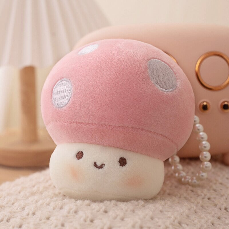 Adorable Squishy Mushroom Plush Keychain Companions