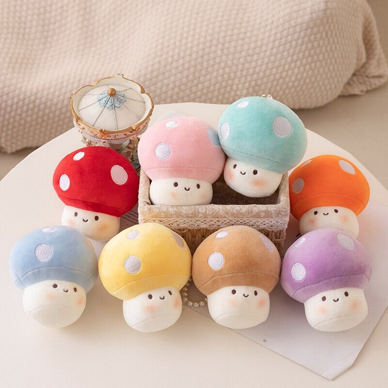 Adorable Squishy Mushroom Plush Keychain Companions