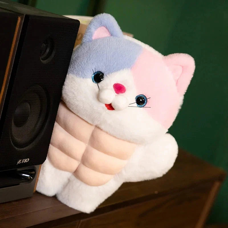 Adorable Strong Muscle Cat Plush Toy