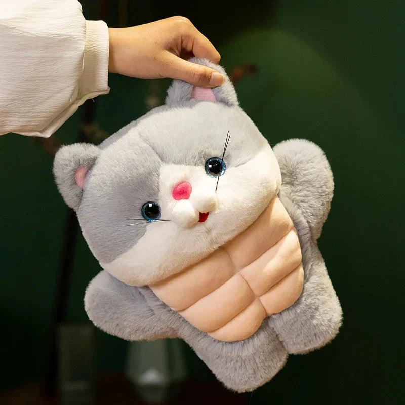 Adorable Strong Muscle Cat Plush Toy