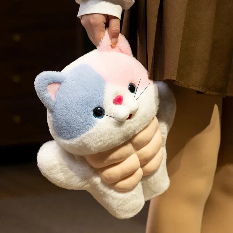 Adorable Strong Muscle Cat Plush Toy