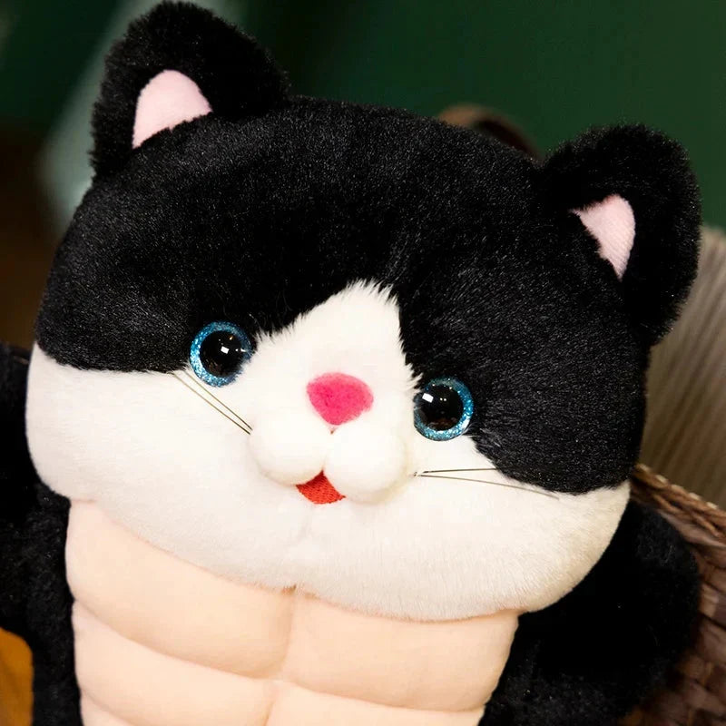 Adorable Strong Muscle Cat Plush Toy