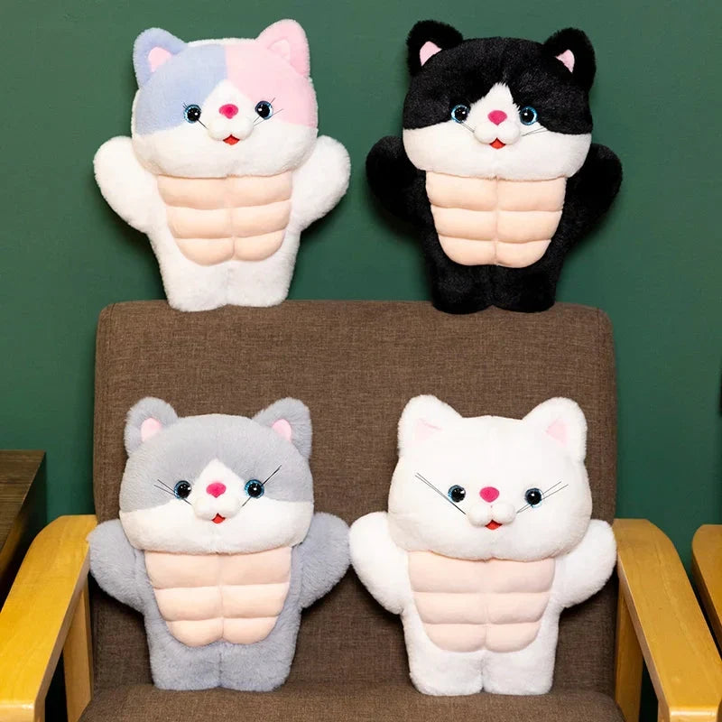 Adorable Strong Muscle Cat Plush Toy