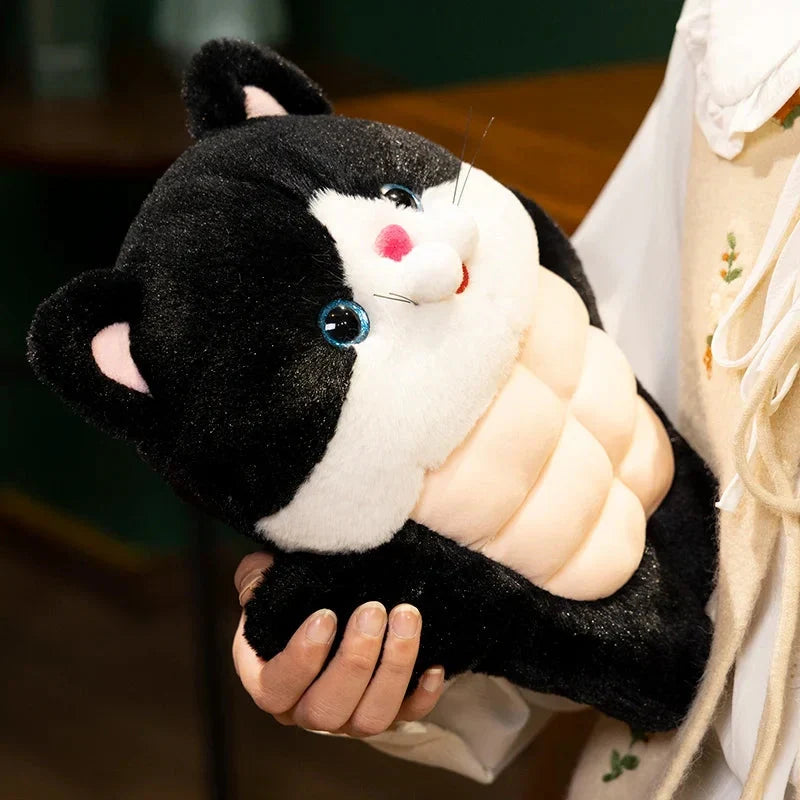 Adorable Strong Muscle Cat Plush Toy