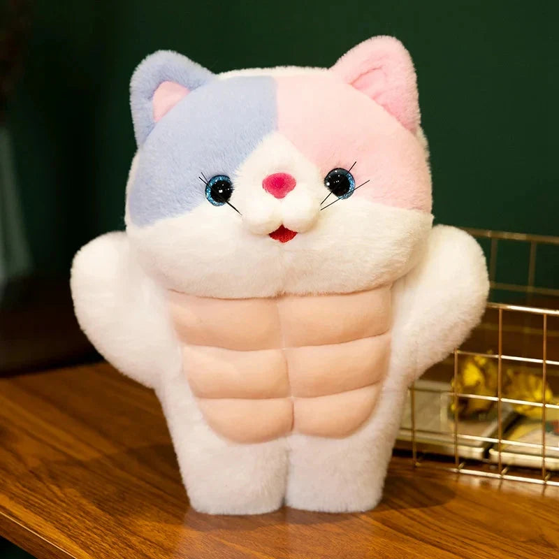 Adorable Strong Muscle Cat Plush Toy