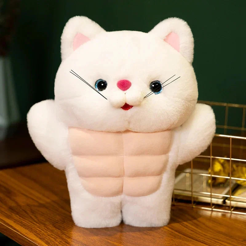 Adorable Strong Muscle Cat Plush Toy