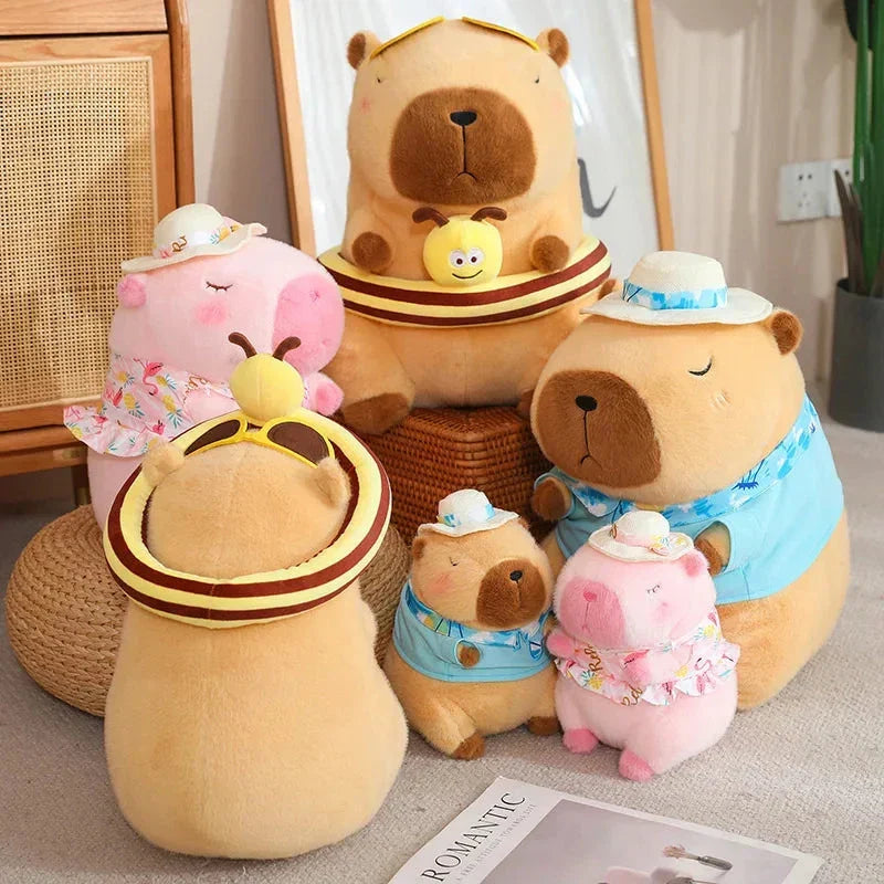 Adorable Summer Capybara Cuddly Plush Toy