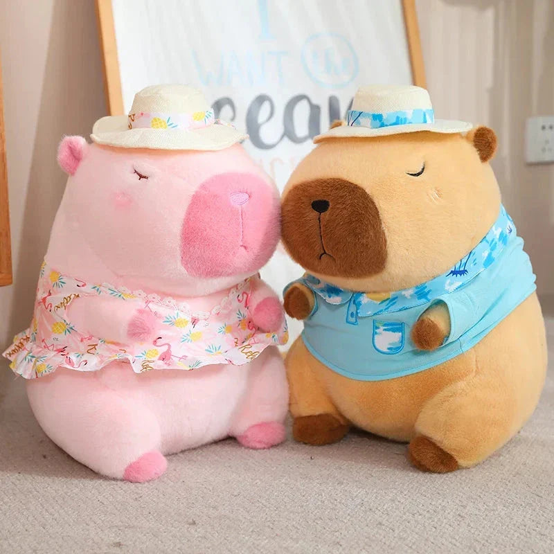 Adorable Summer Capybara Cuddly Plush Toy