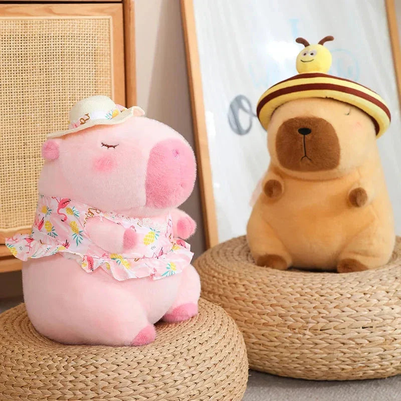 Adorable Summer Capybara Cuddly Plush Toy