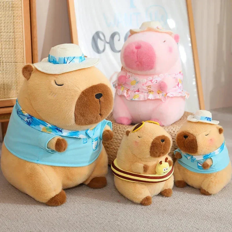 Adorable Summer Capybara Cuddly Plush Toy