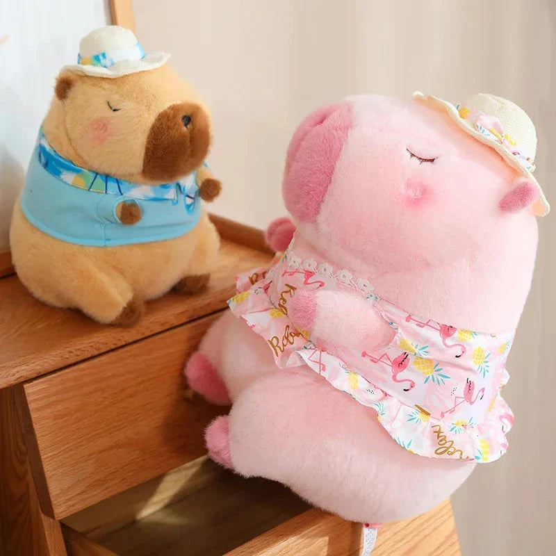 Adorable Summer Capybara Cuddly Plush Toy