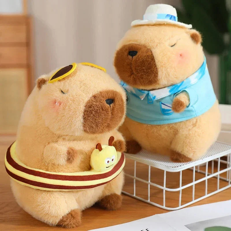 Adorable Summer Capybara Cuddly Plush Toy