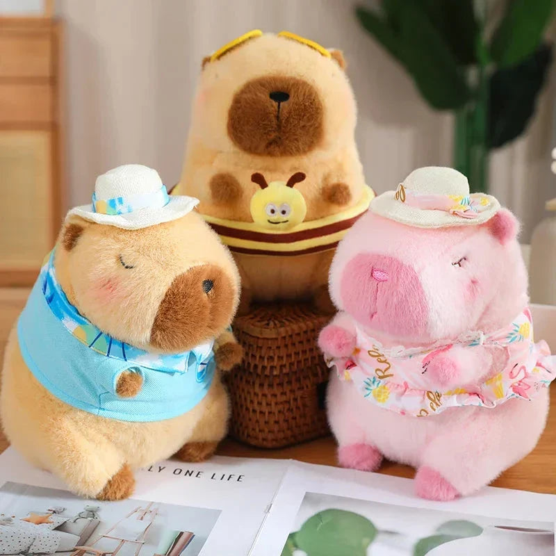 Adorable Summer Capybara Cuddly Plush Toy