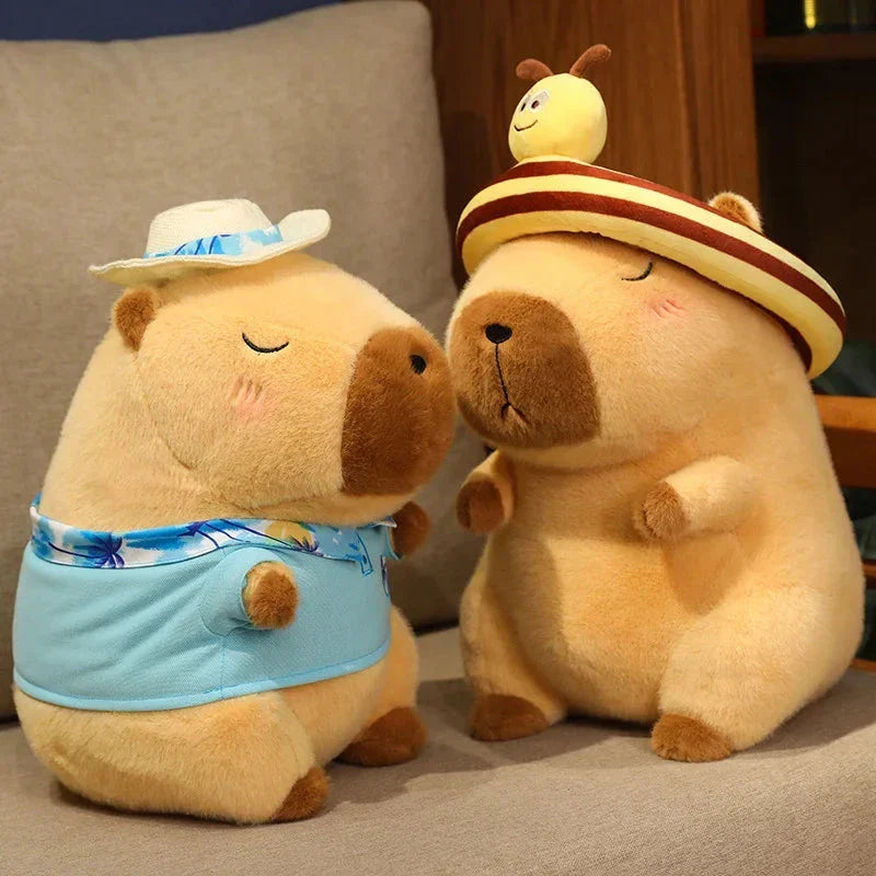 Adorable Summer Capybara Cuddly Plush Toy