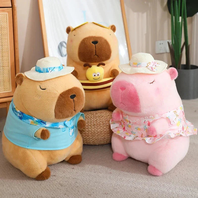 Adorable Summer Capybara Cuddly Plush Toy