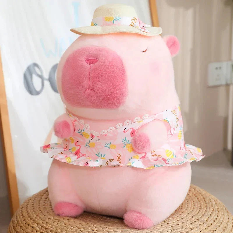 Adorable Summer Capybara Cuddly Plush Toy