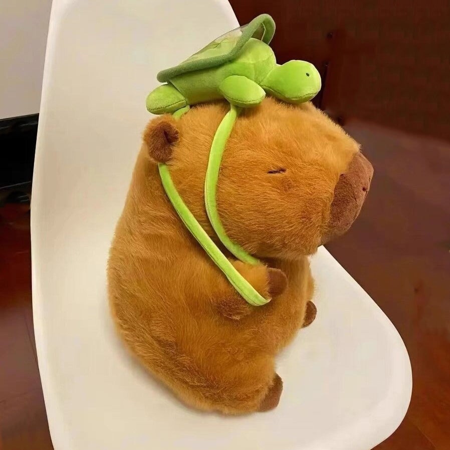 Charming Capybara Turtle Backpack Plush Toys