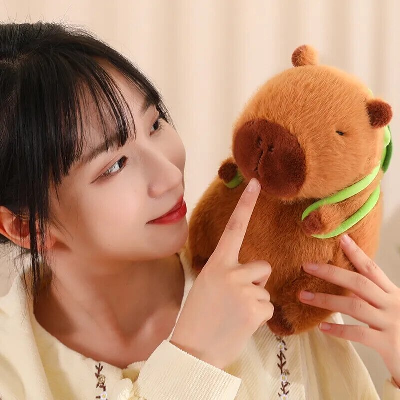 Charming Capybara and Turtle Plush Backpack Buddies