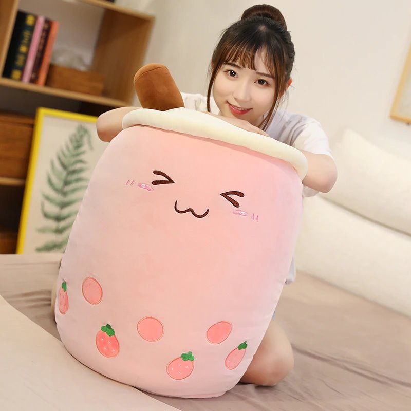 Delicious Bubble Tea-Inspired Family Fruit Plushies Collection