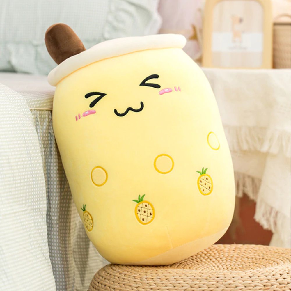 Delicious Bubble Tea-Inspired Family Fruit Plushies Collection