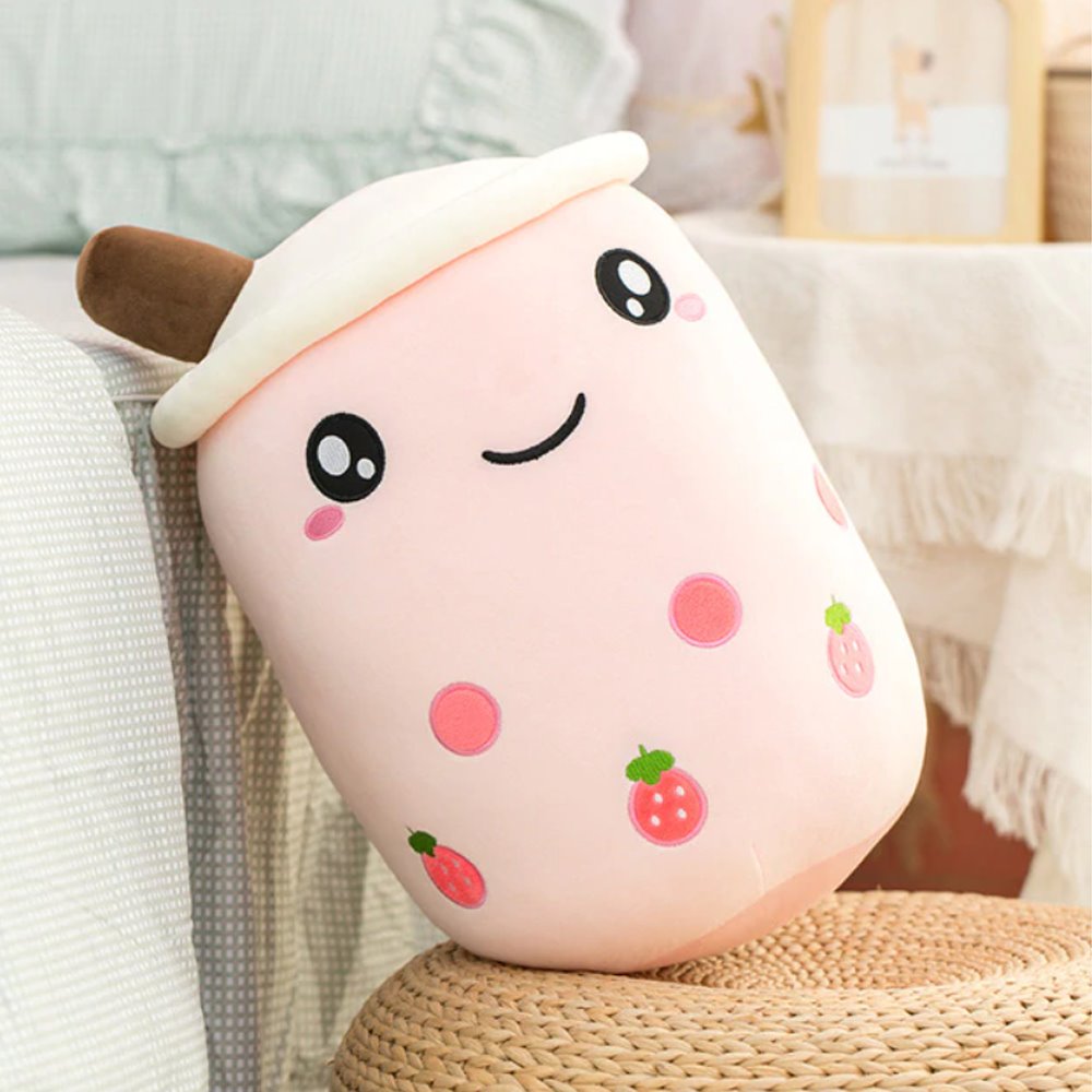 Delightful Bubble Tea-Inspired Fruit Plushies Collection for the Whole Family!