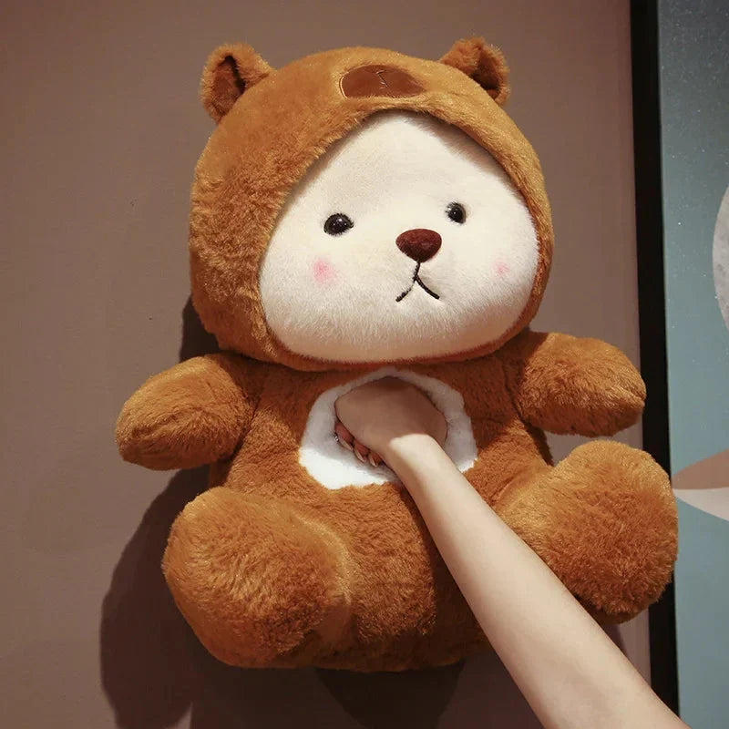 Adorable White Bear Capybara Plush Costume Toy