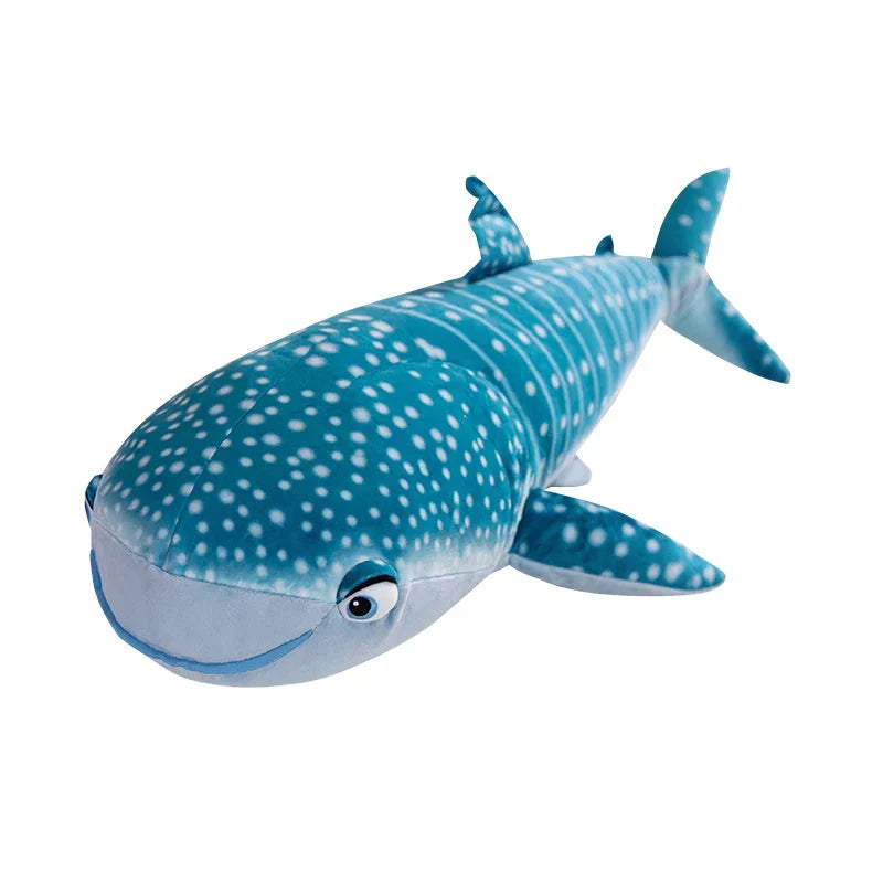Adorable 75cm White Beluga Blue Whale Shark Plush Toy