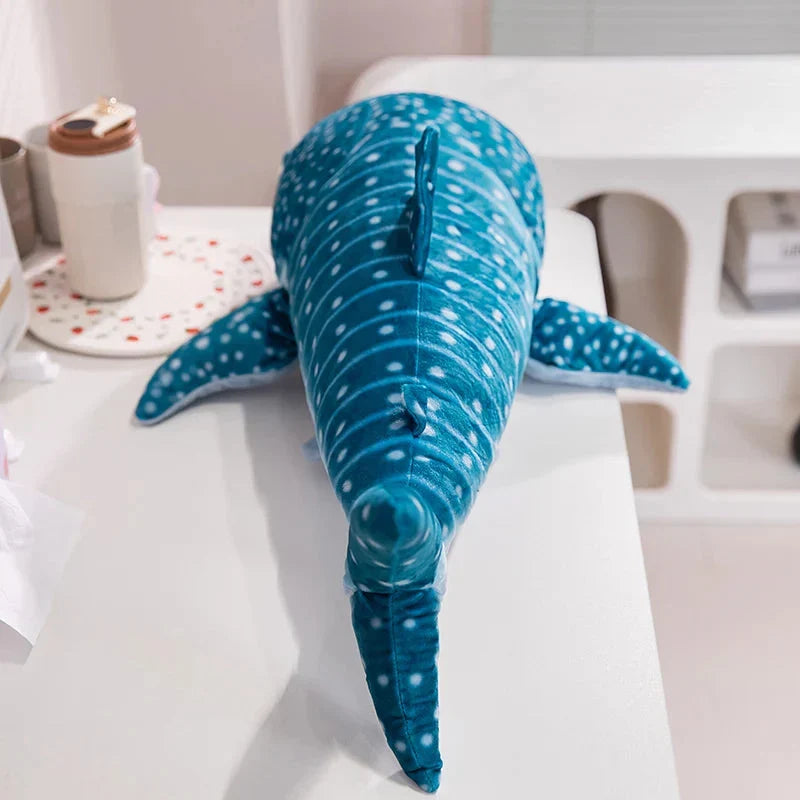Adorable 75cm White Beluga & Blue Whale Shark Plush Toys