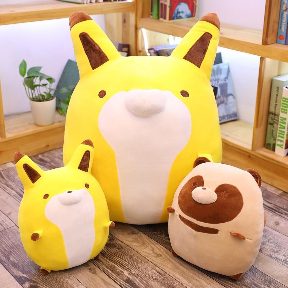 Plumpy Chonky Rigby the Mischievous Raccoon and Autumn the Mellow Fox Plushies