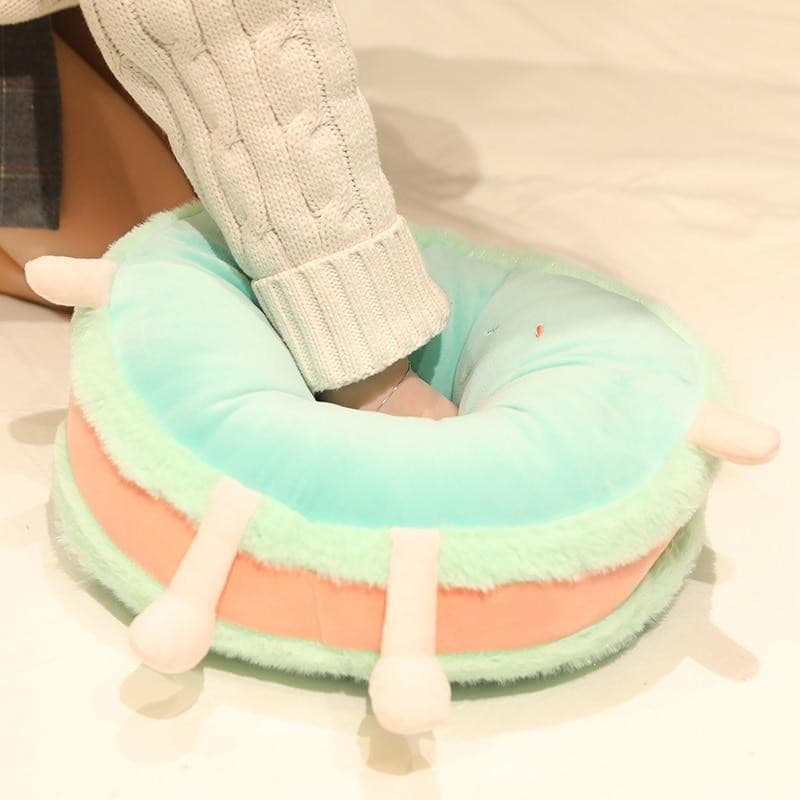 Gigantic Plumpy Hamburger-kun and Macaroon-chan Plushies Collection