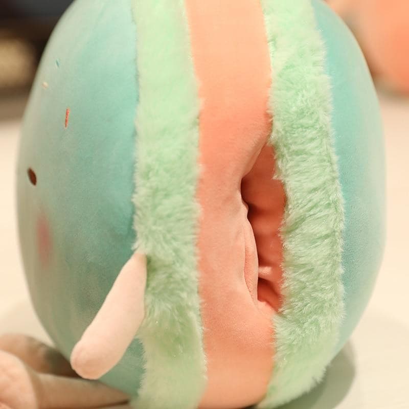 Gigantic Plumpy Hamburger-kun and Macaroon-chan Plushies Collection