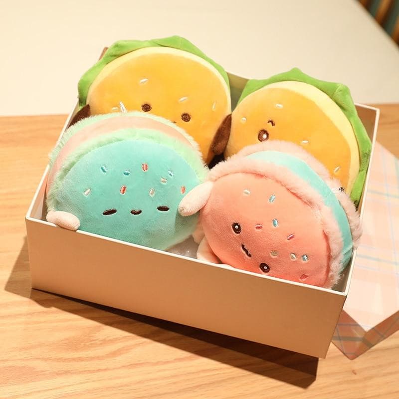 Gigantic Plumpy Hamburger-kun and Macaroon-chan Plushies Collection