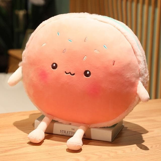 Gigantic Plumpy Hamburger-kun and Macaroon-chan Plushies Collection