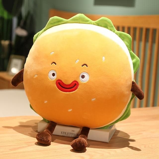Gigantic Plumpy Hamburger-kun and Macaroon-chan Plushies Collection