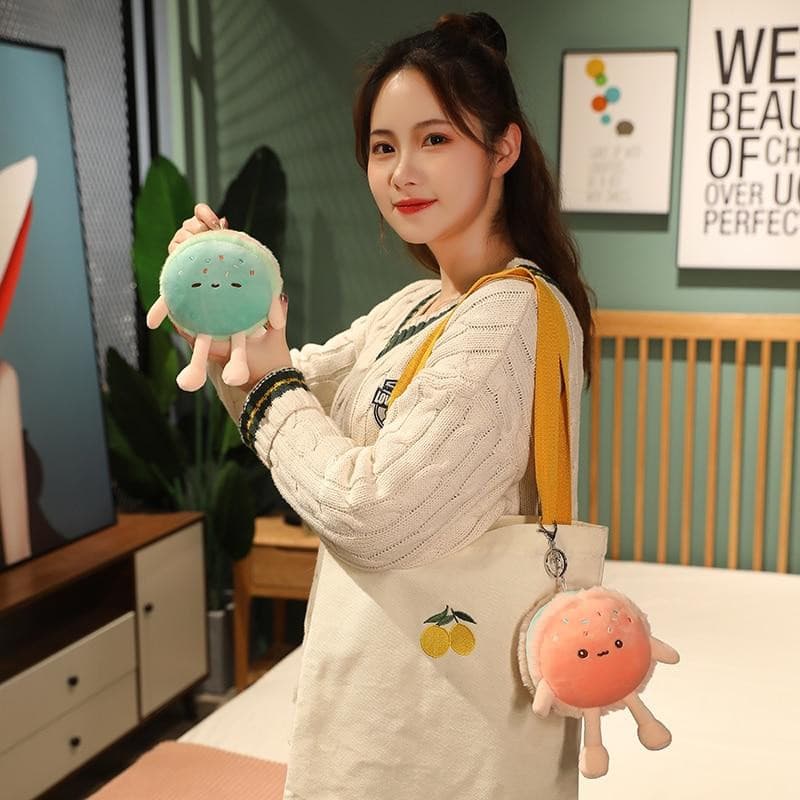 Gigantic Plumpy Hamburger-kun and Macaroon-chan Plushies Collection