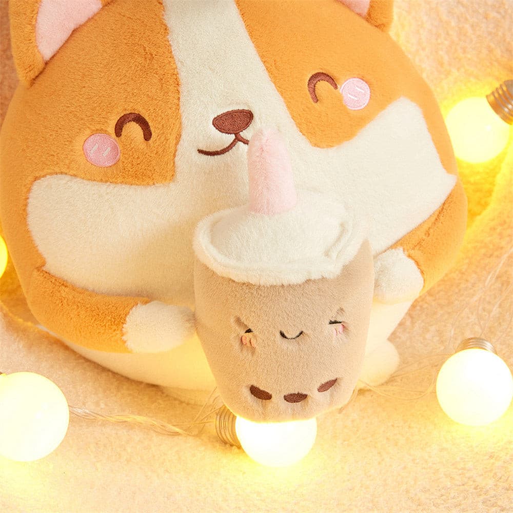 Plumpy Corgi Bubble Tea Plushie