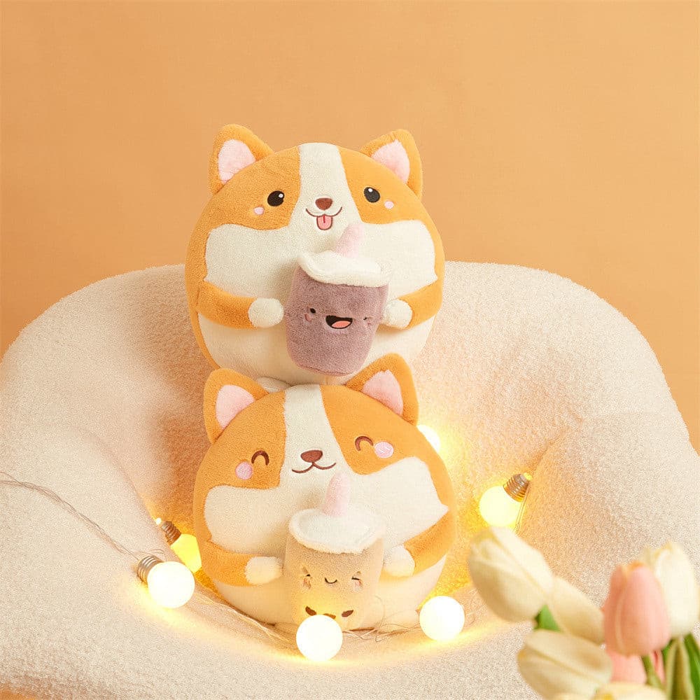 Plumpy Corgi Bubble Tea Plushie