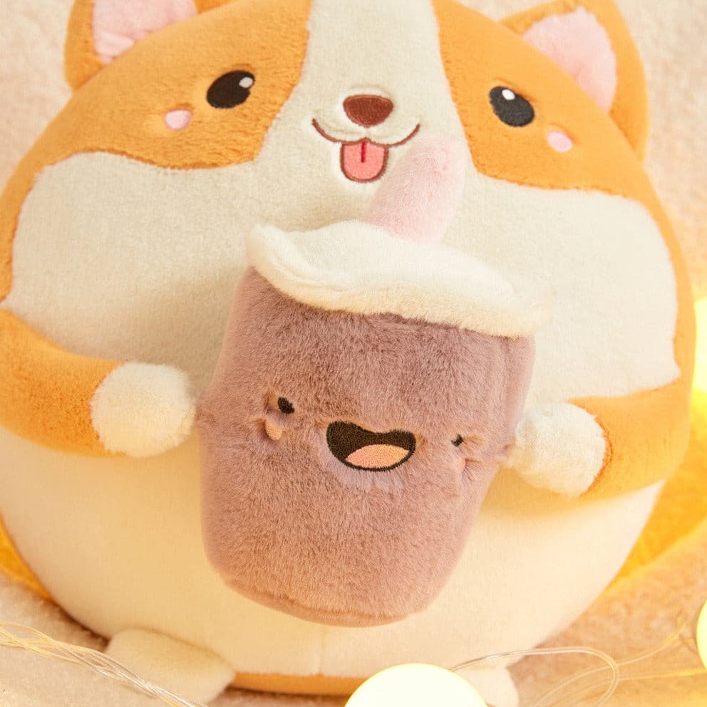 Plumpy Corgi Bubble Tea Plushie