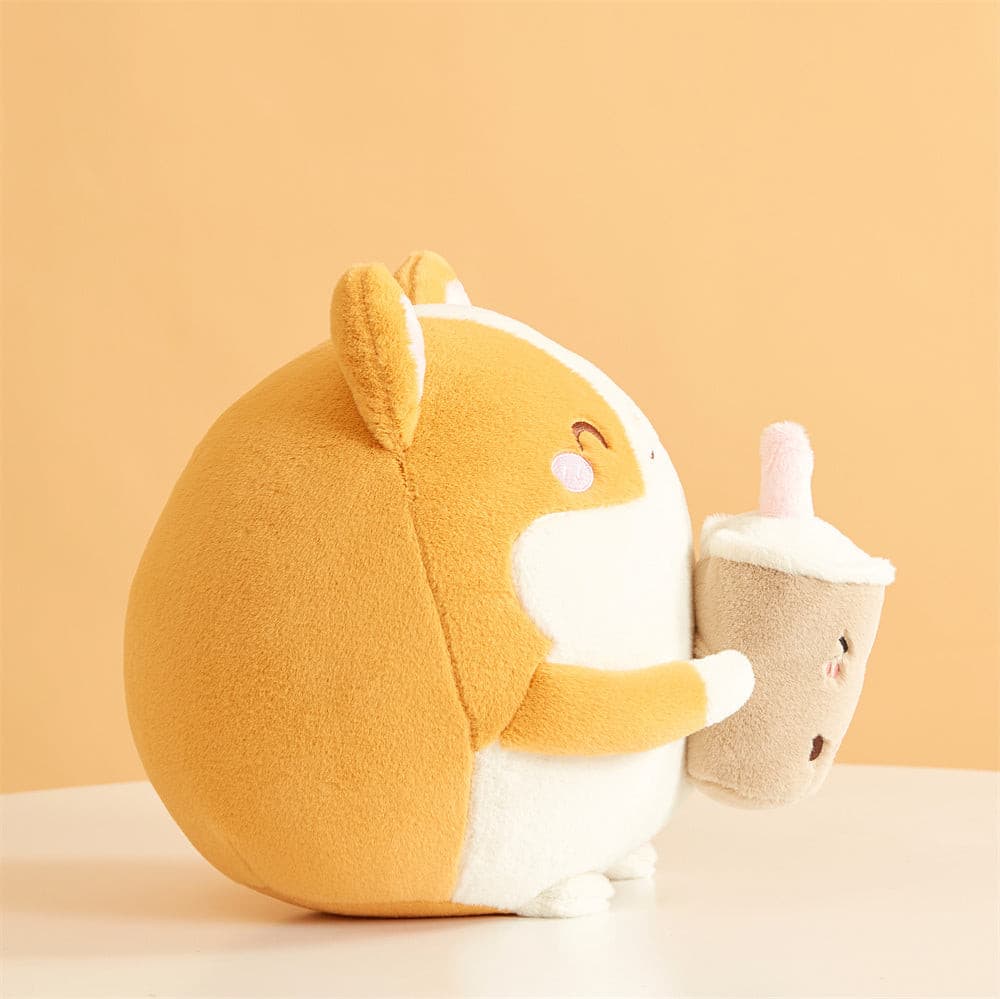 Plumpy Corgi Bubble Tea Plushie