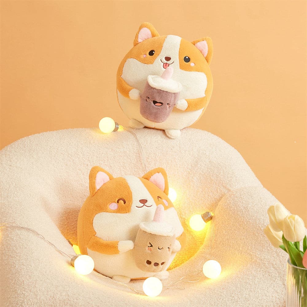 Plumpy Corgi Bubble Tea Plushie